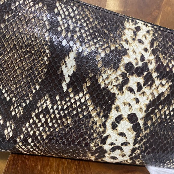 Vintage Brahmin Python Snakeskin Wristlet Clutch Bag - Picture 6 of 14